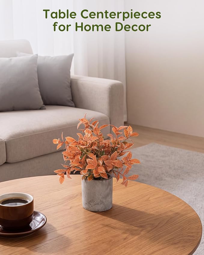 Velener Small Fake Eucalyptus Plant Artificial Potted Plants Indoor - Image 5
