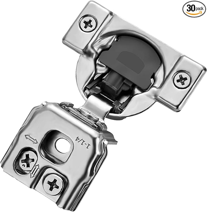 Soft Close Hinges for Kitchen Cabinet Hinges, 1-1/4 Inch Overlay, 30 Pack | 15 by Ravinte