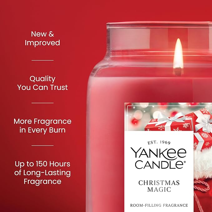 Yankee Candle Christmas Magic Scented Candle, 22oz Large Jar - Image 3
