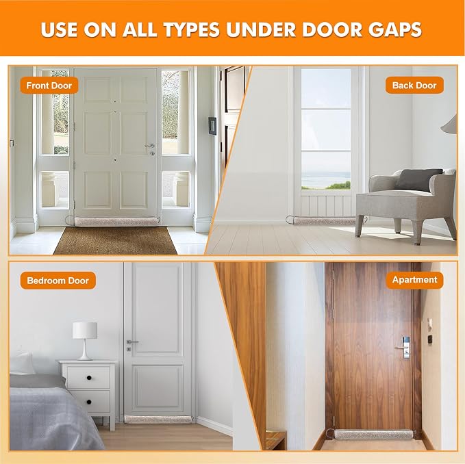 Weighted Door Draft Stopper, 38inch | Under Door Noise Blocker, Front Door - Image 5
