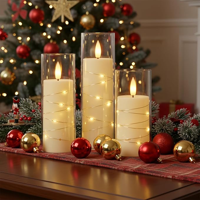 Raycare 7 Pack Flameless Battery Operated Pillar Candles - Image 4
