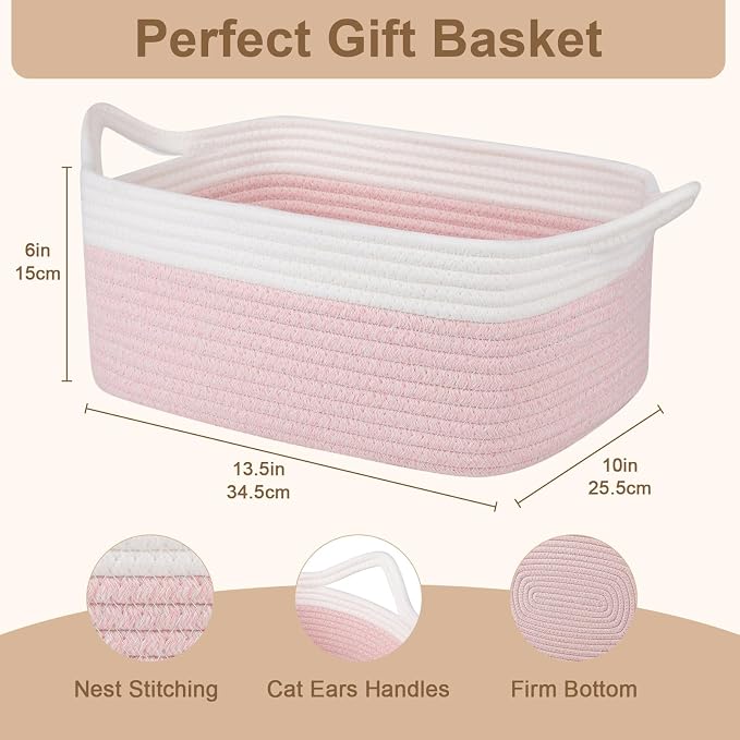 OIAHOMY Woven Basket, Gift Basket Empty - Image 2