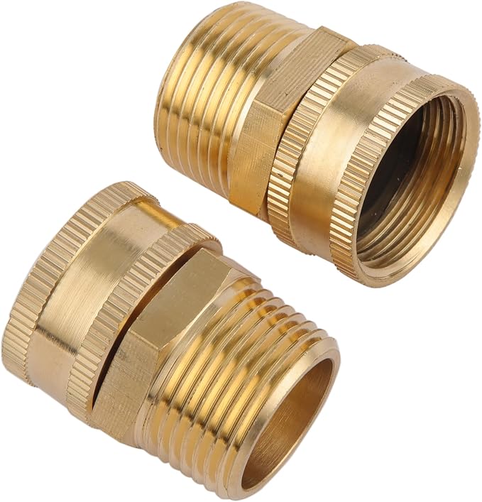 Garden Hose Adapter, 3/4" NPT Male X 3/4" GHT Female Connector | Dual Swivel - Image 4