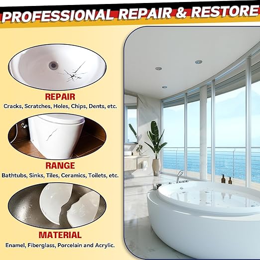 Bath Tub Repair Kit White, FiberglassTub and Shower Repair Kit - Image 5