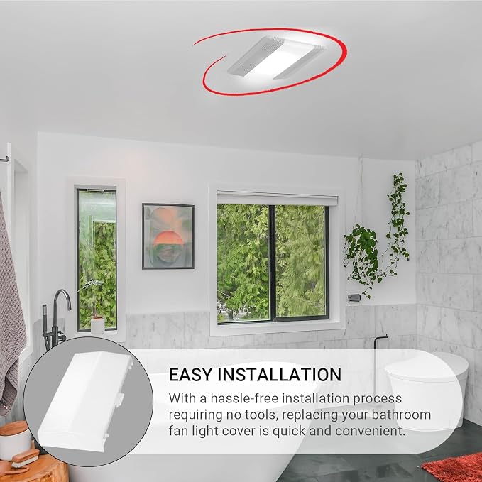 CALPALMY Exact Replacement 89108000 Bathroom Vent Fan Light Lens Cover - Image 5