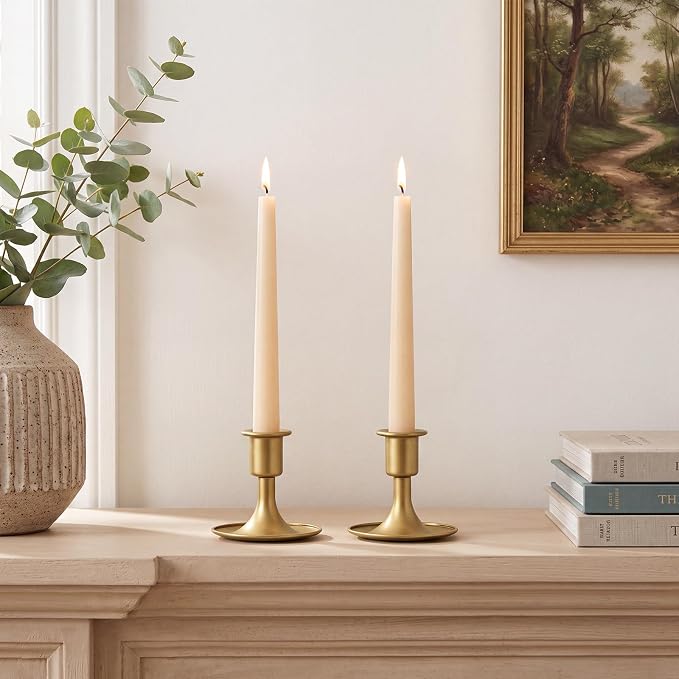 Candlestick Holders Taper Candle Holders, Romadedi Gold Candle Stick Candle - Image 9