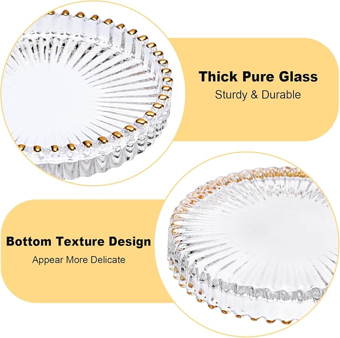 Set of 5 Modern Clear Coaster-Glass Coasters - Image 5