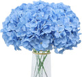AVIVIHO 10pcs Fake Flowers Blue Hydrangea Artificial Flowers Bulk Silk Flowers by Aviviho