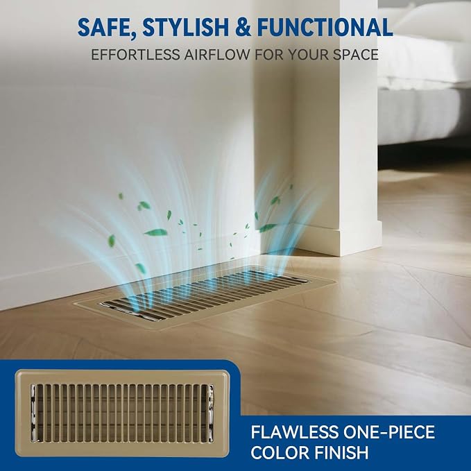 4" x 12" Floor Register Vent Covers 6Pack, Steel Floor Vent - Image 3