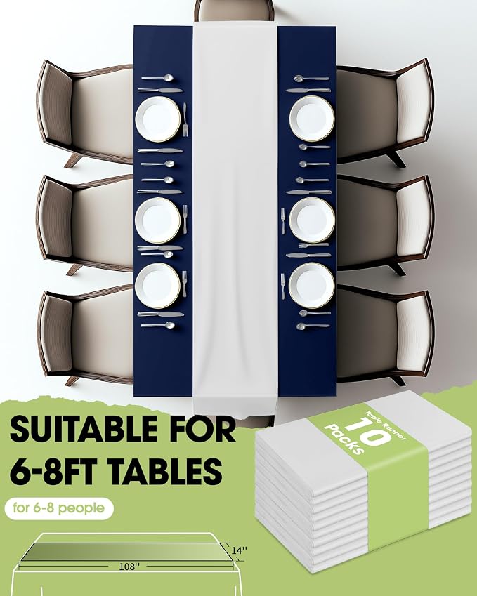Pureegg White Plastic Table Runners - Image 5
