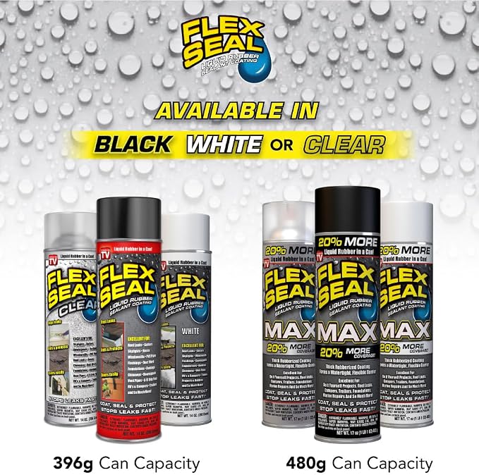 Flex Seal MAX, 17 oz, Stop Leaks Instantly, Waterproof Rubber Spray On Sealant - Image 8