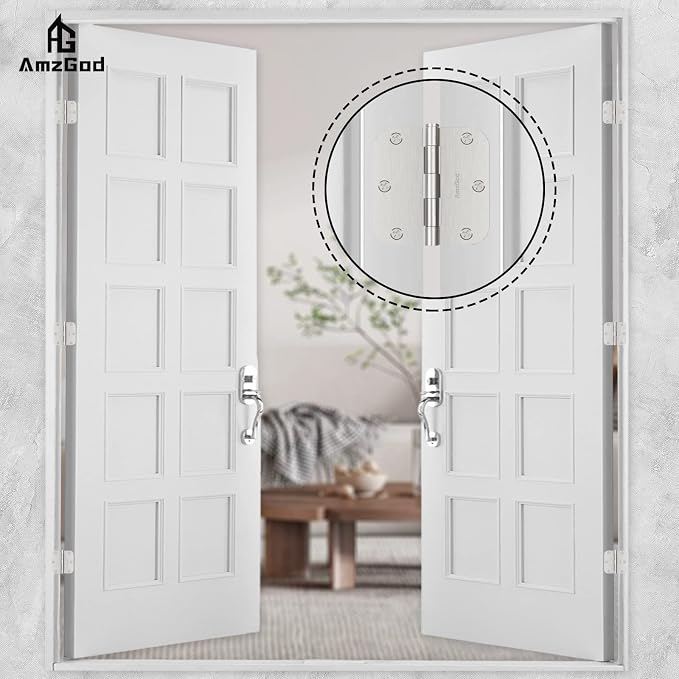 Door Hinges Brushed Nickel - Image 7