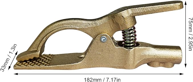 500-Amp Welding Ground Clamp, Heavy-Duty Brass Earth Clamp - Image 4