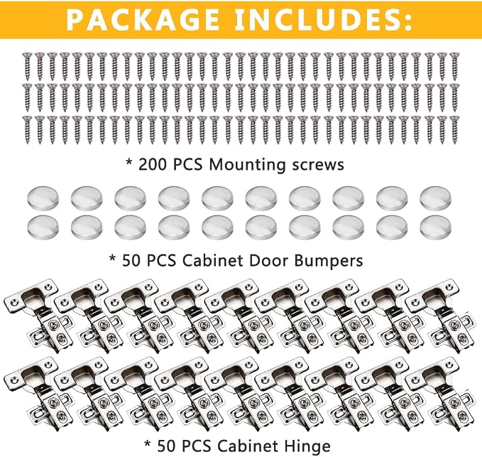 50 Pack Soft Close Cabinet Door Hinges - Image 7