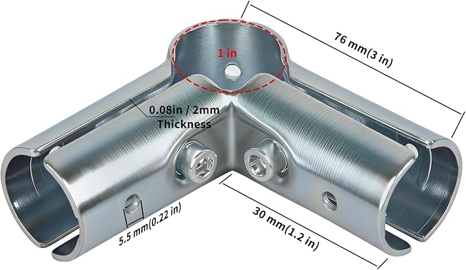 90 Degree Pipe Clamp Connector L Shape Fittings - Image 2