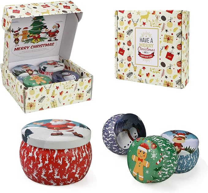 Christmas Candles, 4 Pack Scented Candles, Christmas Gift - Image 8