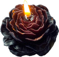 Black Peony Flower Shape Candles by Peytanger
