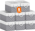 Storage Bins 8-Pack, Foldable Storage Baskets by Fabtotes