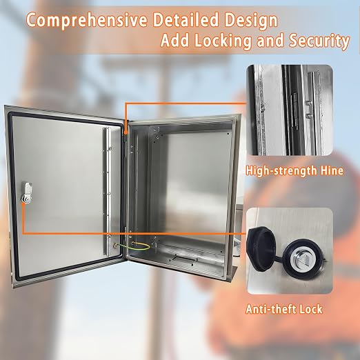 NBCYUNER Stainless Steel Electrical Enclosure 20x16x8 Inch NEMA 4X Enclosure - Image 5