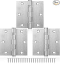 3 Pack Door Hinges 3 x 3 Inches, Heavy Duty Stainless Steel Ball Bearing Hinges by MOZCORNHARDWARE