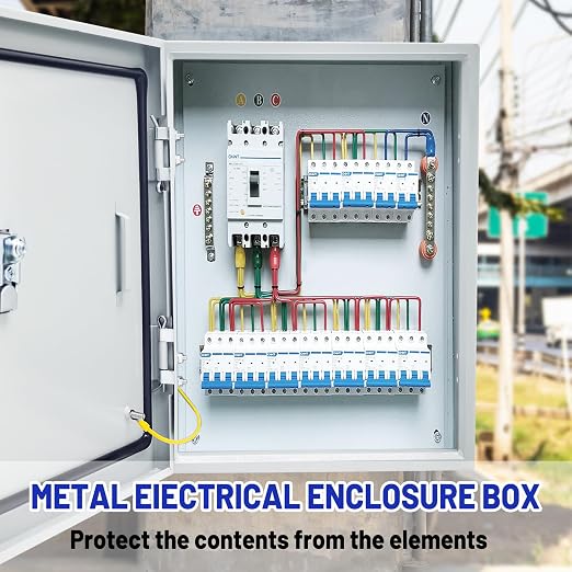 Electrical Junction Box 12x8x6, NEMA 4X IP66 Steel Enclosure Box | 1.5mm steel - Image 2