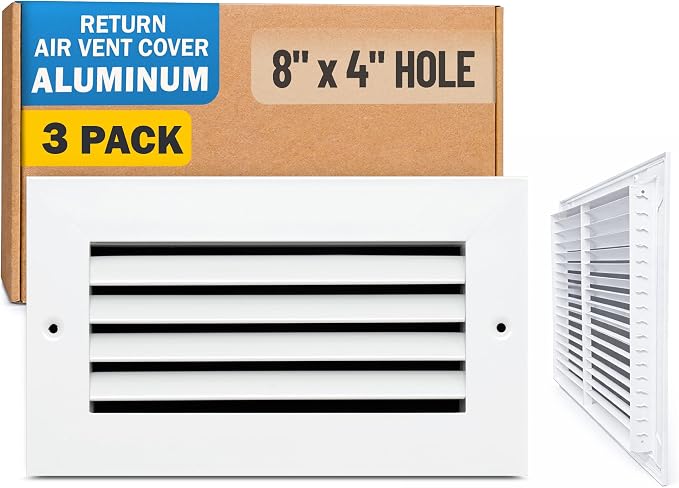 Fits 8x4 Hole | Aluminum Return Air Grille by Handua | Vent Cover Grill by Handua