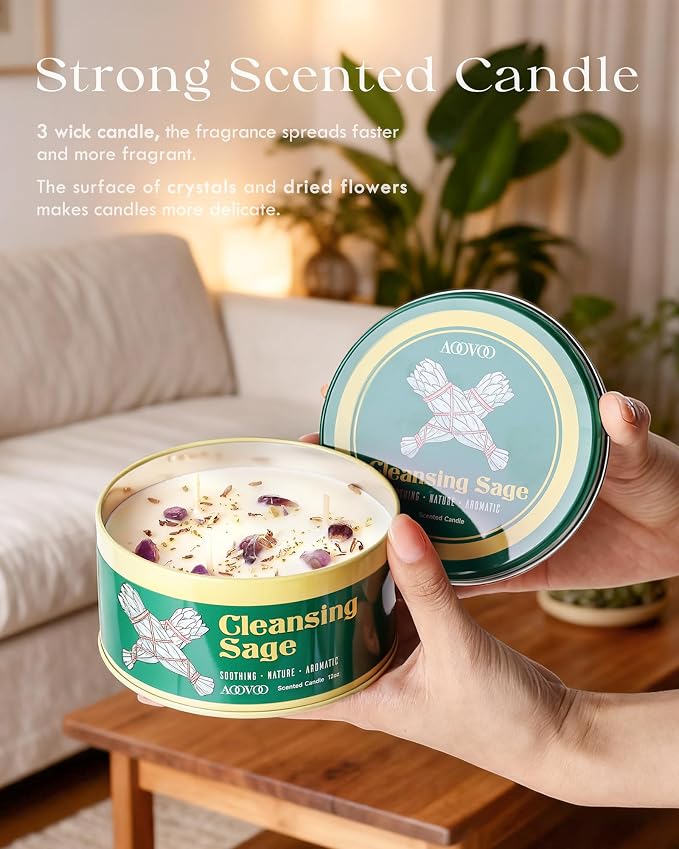 AOOVOO Sage Candle for Cleansing - Image 3