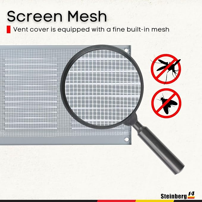 Steinberg14 Gray Vent Cover 10x4 - Image 3