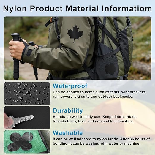 2 Pieces Black Nylon Patch Repair Kit, 4 x 63 Inch | Quick Self-Adhesive - Image 6