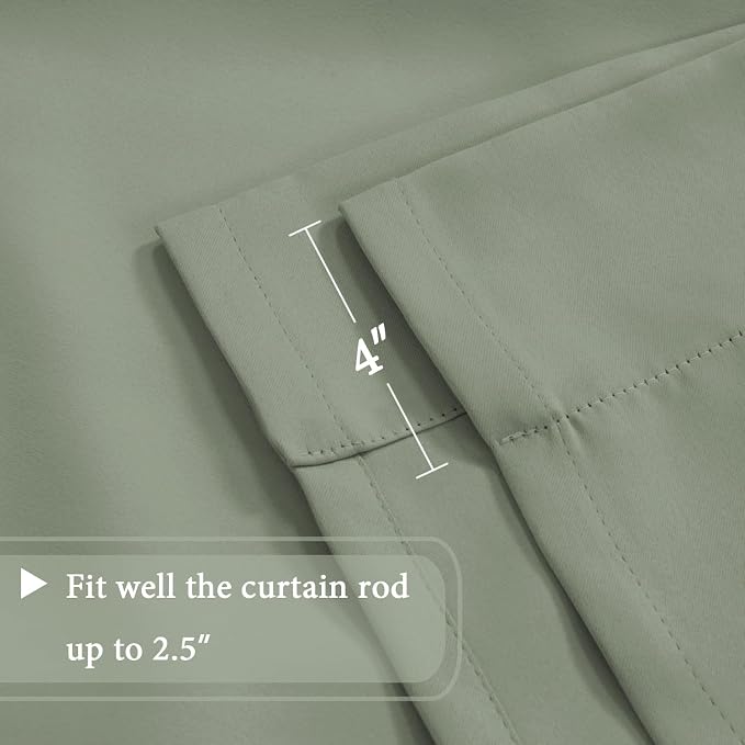 H.VERSAILTEX Blackout Tie Up Curtain 2 Panels Thermal Insulated Window Shade - Image 7