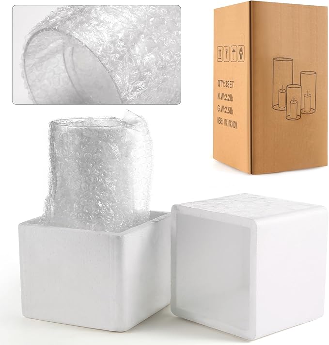 PHOSPHOR Hurricand Candle Holder 24 PCS, Glass Pillar Candle Holder - Image 7