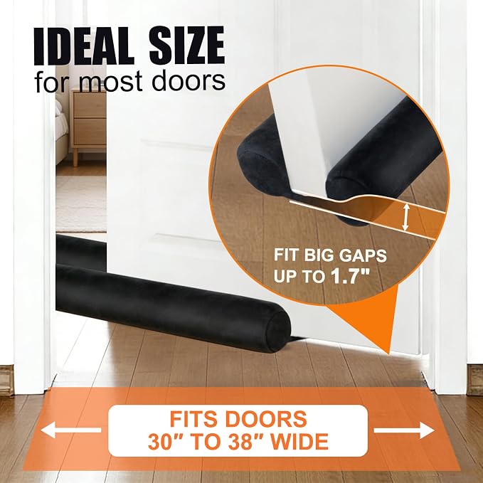 Under Door Draft Stopper 30-38" Adjustable Wind Stopper - Image 5