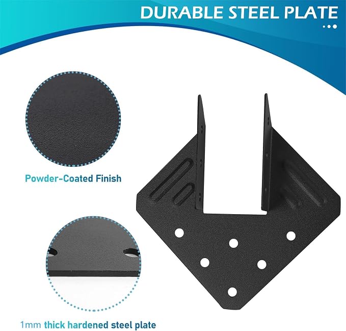 Hurricane Ties 48 Pack, Hurricane Straps, Rafter Brackets | Black Powder - Image 4