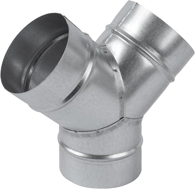 45° Degree Ø4 x 4 x 4 Inch Y Shape Duct Splitter by HVACOV