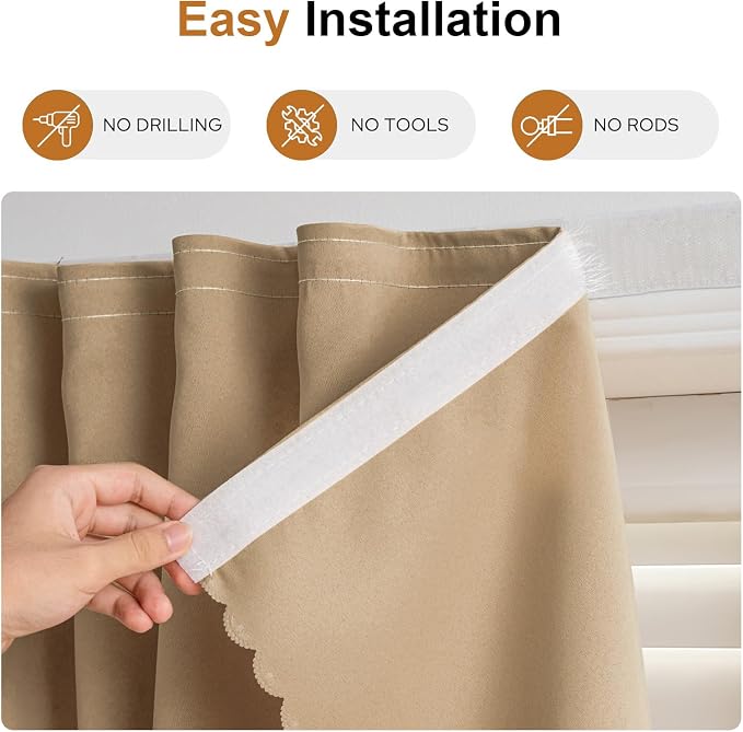Self Adhesive Curtains, No Drilling Rodless Design - Image 7