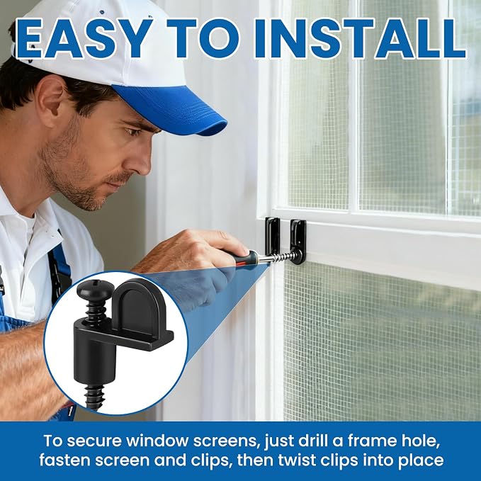 60 Pcs 3/8 Inch Nylon Window Screen Clips - Image 4
