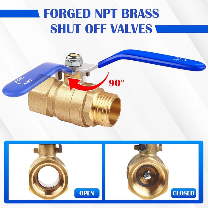1/2 inch Forged Brass Ball Valve - Image 3