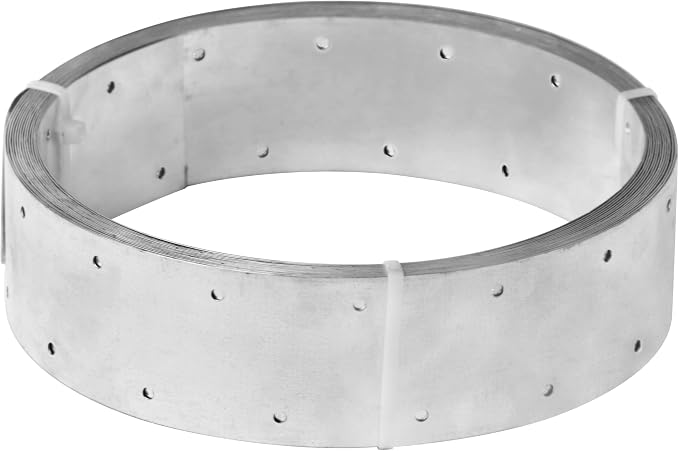 GBGS 32ft Metal Strapping, 2-3/8"Width Perforated Steel Coil Strap | Galvanized - Image 4