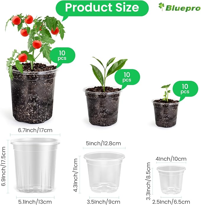Bluepro Clear Nursery Pots - Image 2