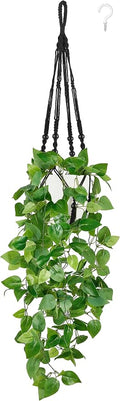 Mkono Fake Hanging Plant, Macrame Hanger by Mkono