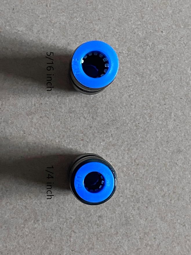 5/16" OD x 1/4" OD Pneumatic quick Connector Push to Connect fittings Straight - Image 2