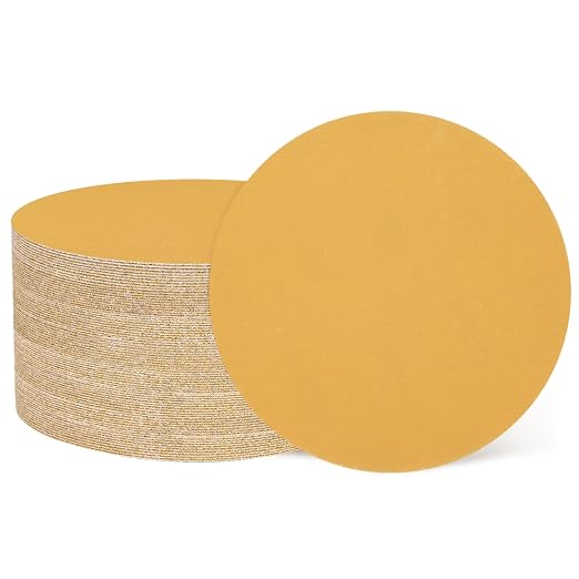 HARFINGTON 100 Pcs 5 Inch Sanding Discs 400 Grit Yellow Aluminum Oxide | Hook by HARFINGTON