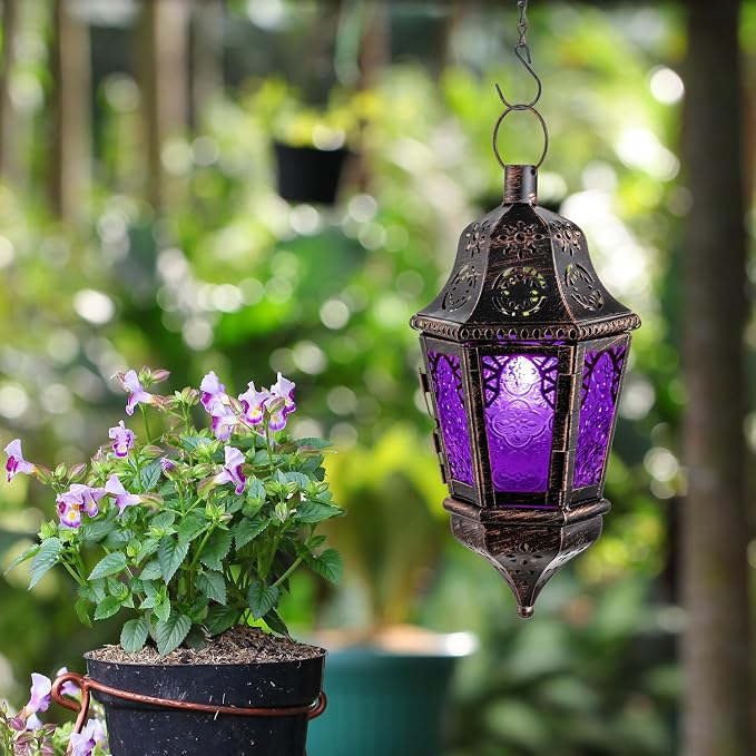 Moroccan Decorations Indoor, 13.6’’ Lantern Decorative Outdoor, Halloween Style - Image 4