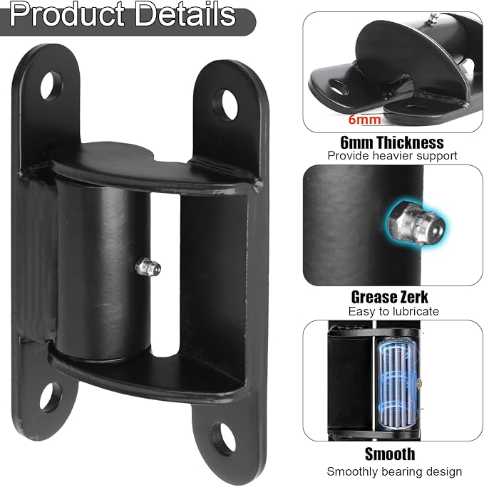 Upgraded 7” Gate Hinges Heavy Duty - Image 3