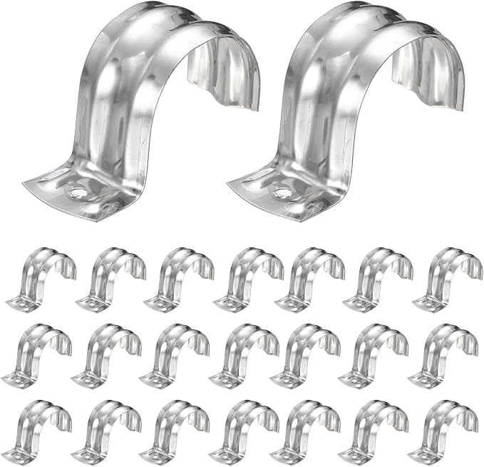 MECCANIXITY 52pcs Conduit Clamp 1 1/4 Inch 32mm, 1 Hole Stainless Steel Pipe by MECCANIXITY