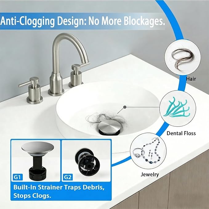 bathroom sink drain pipe without overflow - Image 4
