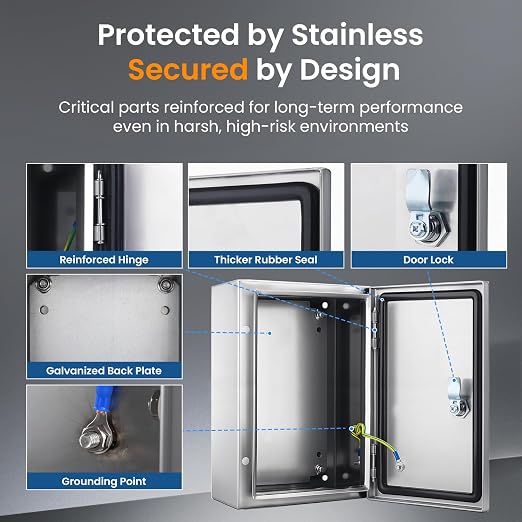 QILIPSU 304 Stainless Steel Electrical Box IP65 Waterproof Steel Project - Image 4