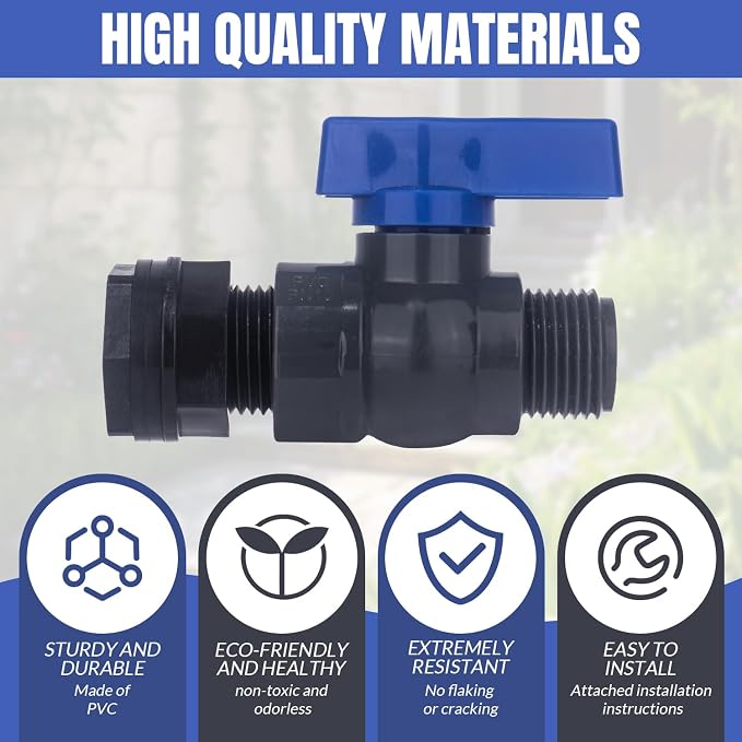 PVC Rain Barrel Spigot Kit 2 Pack 3/4" GHT Bulkhead Fitting - Image 5