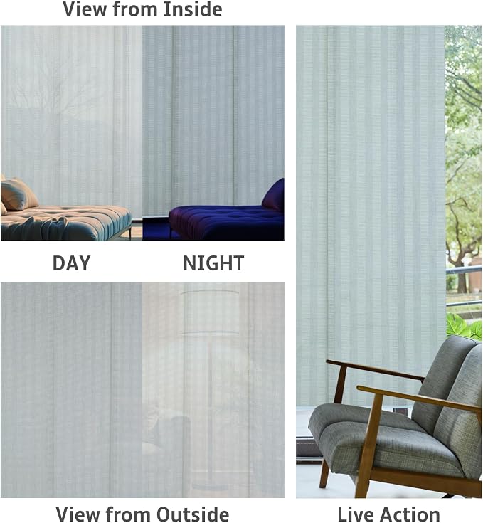 Replacement Fabric Panels for Sliding Glass Door, Fabric Only, Natural Woven - Image 6