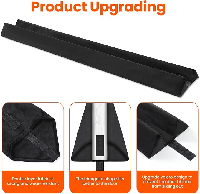 GDHOMM Under Door Draft Stopper Door Gap Filler Adjustable 30"-36" Weather - Image 5